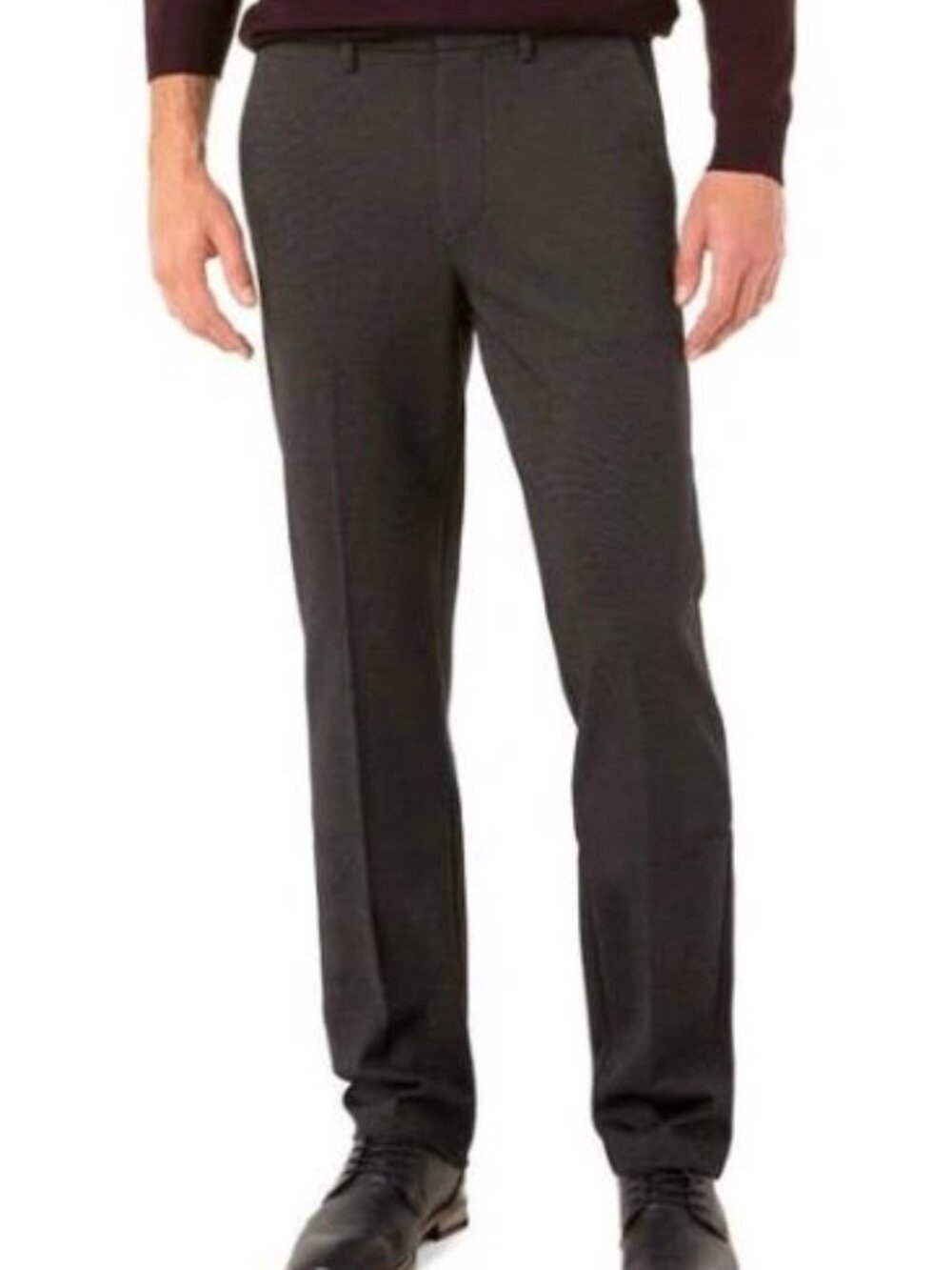 Liverpool Men's Size 38x30 Black Pin Dot Saville Slim Fit Knit Dress Pants